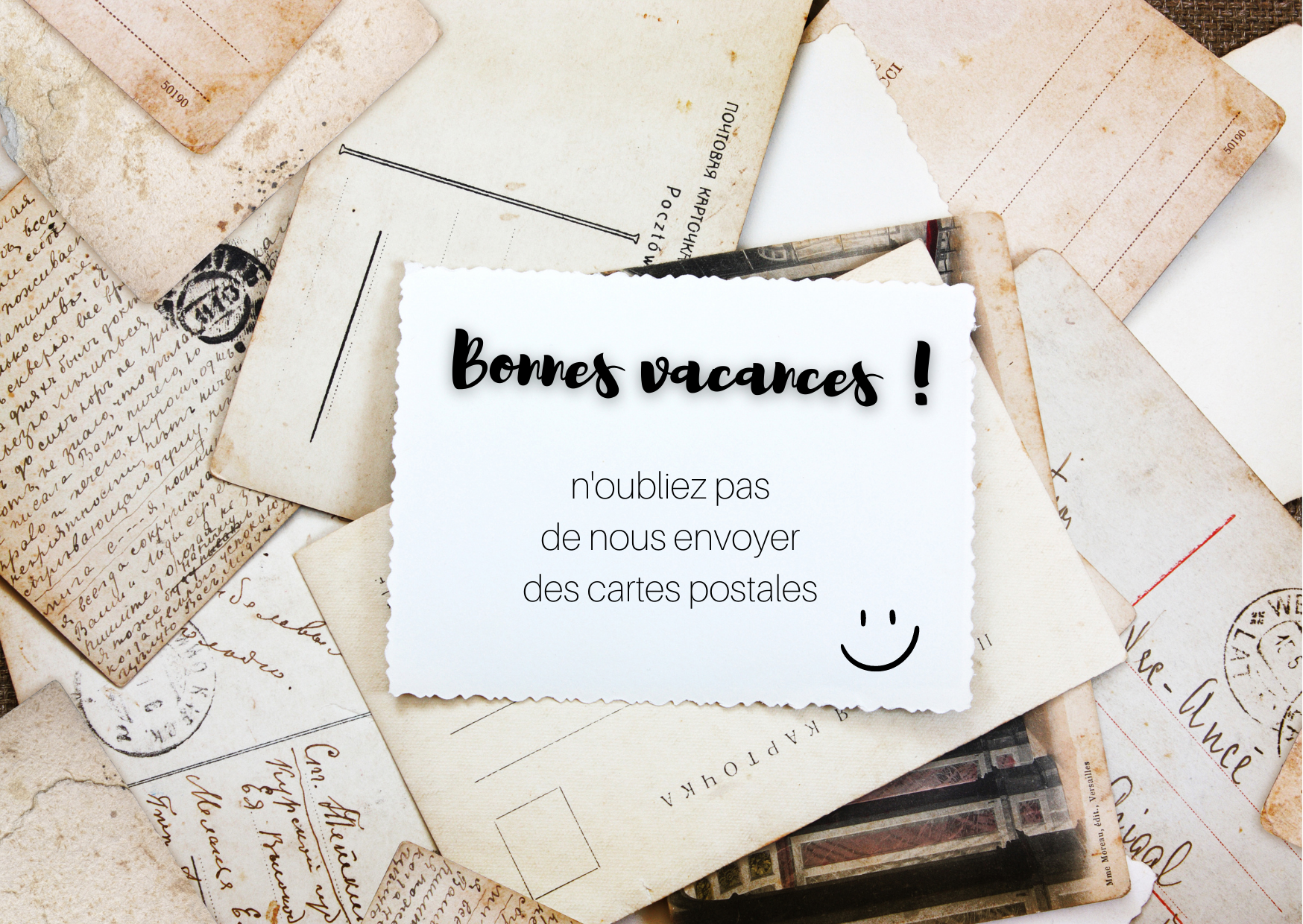cartes postales : bonnes vacances !